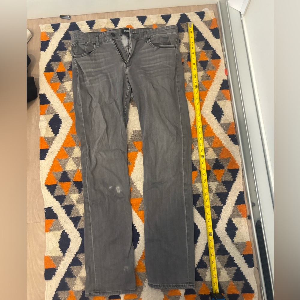 PAIGE Men's Straight Leg Gray Jeans